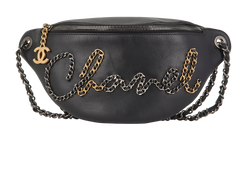 Logo Belt Bag, Leather, Black, 29888466 (2019), DB/AC, 2*